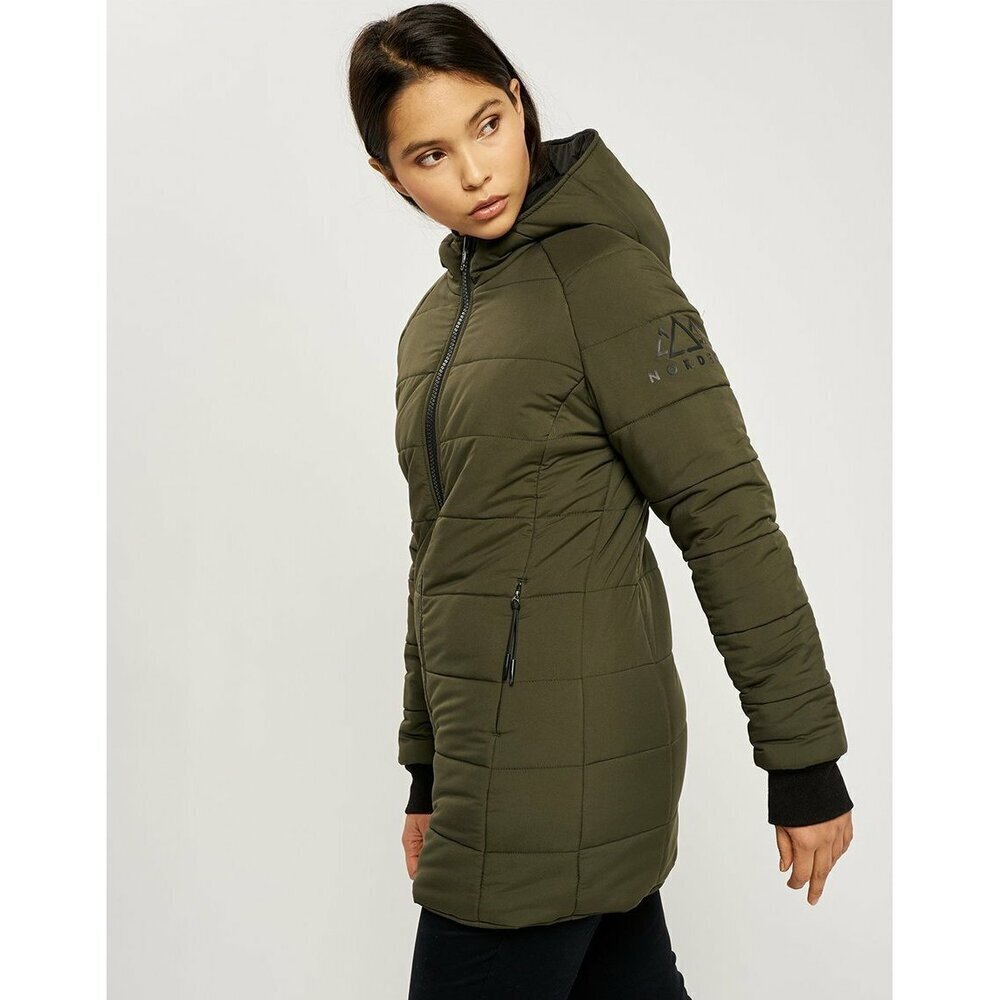 Norden Reversible Hooded Parka Jacket Black And Khaki Size S fits as XS $895
